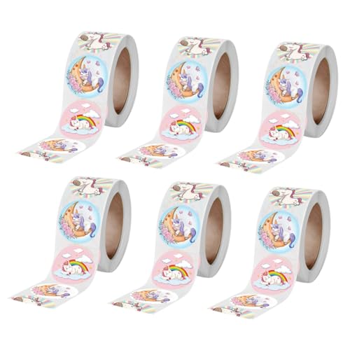 TOBBOMEY 6 Rollen Belohnungssticker mit Niedlichen Tiermotiven Selbstklebende Geschenkverpackungsaufkleber Vielseitige Siegel für Umschläge Geschenkboxen und Bastelarbeiten für Schule und TOBBOMEY 6 Rollen Belohnungssticker mit Niedlichen Tiermotiven Selbstklebende Geschenkverpackungsaufkleber Vielseitige Siegel für Umschläge Geschenkboxen und Bastelarbeiten für Schule und von TOBBOMEY
