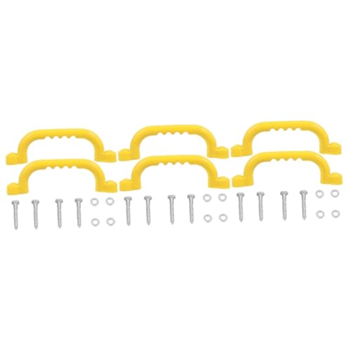 TOBBOMEY 6 STK Kindersicherungsgriff Sicherheitsgriffe Für Spielsets Sicherheitshandgriffe Spielset-Griffe Spielplatz-sicherheitsgriffe Spielplatz-fingergriffe Outdoor-Griff Plastik Yellow von TOBBOMEY