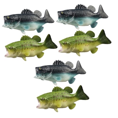 TOBBOMEY 6 STK Künstlicher Fisch Tiermodell Fisch Spielzeug Fischfiguren Klein Fisch-Statue Realistisches Tierspielzeug Simulationstiere Realistische Tierfiguren Fischmodellfiguren Plastik von TOBBOMEY