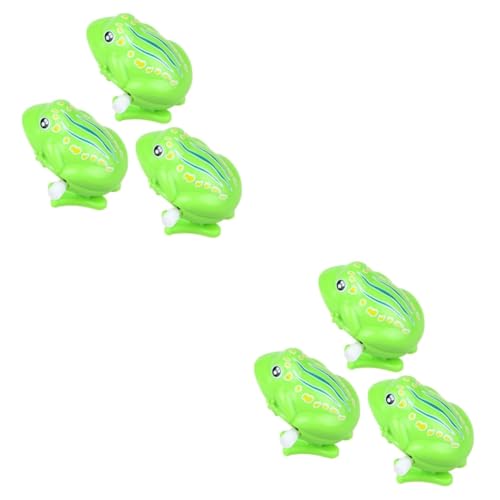 TOBBOMEY 6 STK Uhrwerk Frühling Frosch aufziehspielzeug Spielzeug für Kinder Children Toys für Kinder Fun Toy Vintage Uhrwerk Spielzeug Uhrwerkspielzeug Frosch aufziehen Green von TOBBOMEY