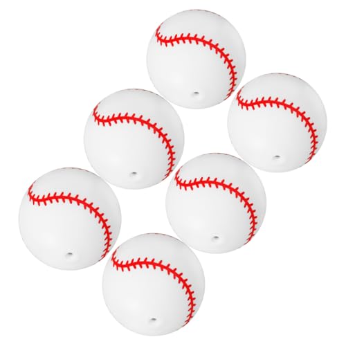 TOBBOMEY 6 Stück Aufblasbarer Baseball Aufblasbare Sportbälle Strand Pool Ball Spielzeug Aufblasbarer Baseball Spielzeugball Sommer Pool Party Spielzeug Weiche Bälle Für Kinder Pool von TOBBOMEY