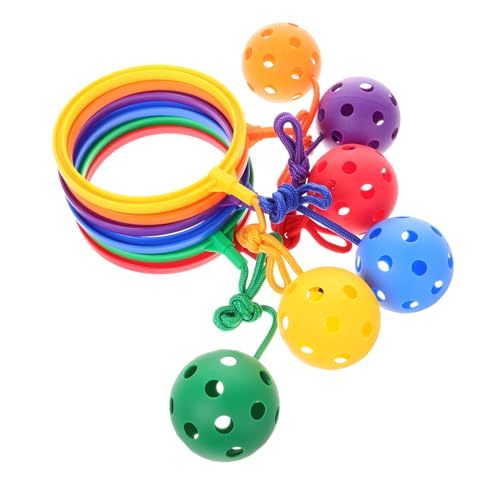TOBBOMEY 6 Stück Teiliges Sprungball Spiel für Bunte Fußgelenk Ball mit Seil Leichtes Kunststoffmaterial für Drinnen und Draußen Fördert Bewegung und Fitness Spielerisch TOBBOMEY 6 Stück Teiliges Sprungball Spiel für Bunte Fußgelenk Ball mit Seil Leichtes Kunststoffmaterial für Drinnen und Draußen Fördert Bewegung und Fitness Spielerisch von TOBBOMEY