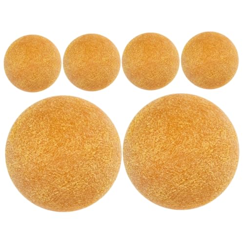 TOBBOMEY 6 Stück Teiliges Tischfußballbälle aus Stabilem Kunststoff Mattgelb Robust und Passend für Tischfußballspiele als Ersatzbälle für Erwachsene und Partyspiele TOBBOMEY 6 Stück Teiliges Tischfußballbälle aus Stabilem Kunststoff Mattgelb Robust und Passend für Tischfußballspiele als Ersatzbälle für Erwachsene und Partyspiele von TOBBOMEY