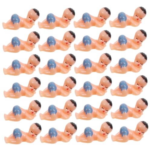 TOBBOMEY 60st Partybedarf Kleine Mini-plastikbabys Plastikbabys Dekor Mini-babys Zur Dekoration Mini-kunststoff- - Mini-babys Für Babyparty Badespielzeug Für Babys Blue Pp von TOBBOMEY