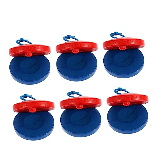 TOBBOMEY 6Pcs Hölzerne Castanets Für Kleinkinder Musikinstrumente Musik Kleinkind Musikinstrumente Musikinstrumente Musikinstrumente Percussion Toys Wartungen von TOBBOMEY