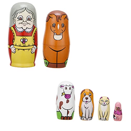 TOBBOMEY 6St Matroschka Puppen stapeln Matrjoschka-Spielzeug für Kinder russische Puppe Stapelspielzeug Babuschka-Puppe khimar Hijab Russian doll Russische Stapelpuppe hölzerne Matrjoschka von TOBBOMEY