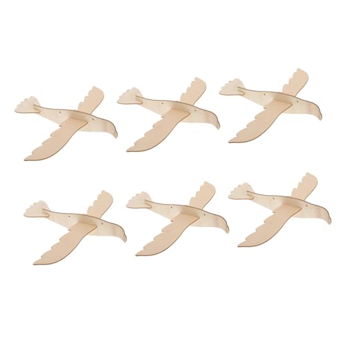 TOBBOMEY 6st Zusammengesetzter Adler Aus Holz 3D-Flugzeug-montagespielzeug Stem DIY-tierspielzeug DIY-Graffiti- Holzspielzeug in Adlerform Holzornamente Hölzern von TOBBOMEY