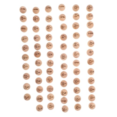 TOBBOMEY 75 Stück Teiliges Set Holz Bingo Bälle Nummeriert Robuste Naturholz Spielzubehör Für Raffles Familienfeiern Team Building Indoor Outdoor Unterhaltung TOBBOMEY 75 Stück Teiliges Set Holz Bingo Bälle Nummeriert Robuste Naturholz Spielzubehör Für Raffles Familienfeiern Team Building Indoor Outdoor Unterhaltung von TOBBOMEY