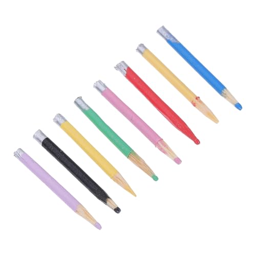 TOBBOMEY 8 Stück Miniatur Puppenhaus Zubehör Bunte Mini Bambusstifte DIY Schulsachen Dekoration für Puppenhaus Sammler TOBBOMEY 8 Stück Miniatur Puppenhaus Zubehör Bunte Mini Bambusstifte DIY Schulsachen Dekoration für Puppenhaus Sammler von TOBBOMEY