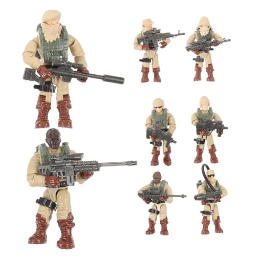 TOBBOMEY 8 Stück Teiliges Mini Figuren Bewegliche Soldaten Spielfiguren für Rollenspiele Realistische Sandtisch Miniaturen Leichte und Langlebige Dekofiguren für Sammler TOBBOMEY 8 Stück Teiliges Mini Figuren Bewegliche Soldaten Spielfiguren für Rollenspiele Realistische Sandtisch Miniaturen Leichte und Langlebige Dekofiguren für Sammler von TOBBOMEY