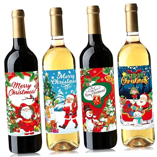TOBBOMEY 8 Stück Teiliges Weihnachtswein Flaschenetiketten Dekorative Kreative Aufkleber mit Verschiedenen Festlichen Motiven Einfach Abziehbar für Partys Bars Zuhause und Gesellige Anlässe TOBBOMEY 8 Stück Teiliges Weihnachtswein Flaschenetiketten Dekorative Kreative Aufkleber mit Verschiedenen Festlichen Motiven Einfach Abziehbar für Partys Bars Zuhause und Gesellige Anlässe von TOBBOMEY