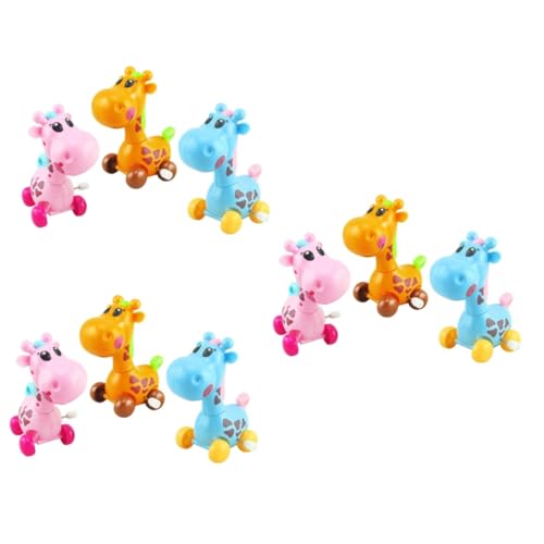 TOBBOMEY 9 STK Aufzieh-Giraffe Spielzeug für Kinder kinderspielzeug spielsachen für Kinder Kid Toys Spielzeug für Kleinkindjungen Giraffen-Uhrwerkspielzeug Uhrwerk Hase Uhrwerk Spielzeug von TOBBOMEY