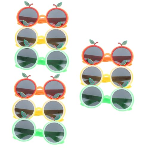 TOBBOMEY 9 Stk orangefarbene Brille lustige party brillen spaßbrillen karneval brillen lustige accessoires sonnenbrille schnapsgläser lustige Partybrille sommer brille Abs von TOBBOMEY