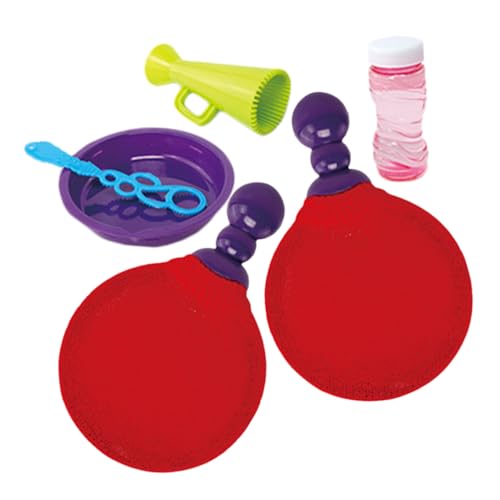 TOBBOMEY Bubble Racket Set für Outdoor Gartenspiele Stabiles Material Kleine und Große Seifenblasen Erzeugend Interaktives Familienspiel Eltern Junge Mädchen Beziehung Sicher und Langlebig TOBBOMEY Bubble Racket Set für Outdoor Gartenspiele Stabiles Material Kleine und Große Seifenblasen Erzeugend Interaktives Familienspiel Eltern Junge Mädchen Beziehung Sicher und Langlebig von TOBBOMEY