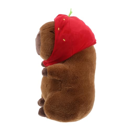 TOBBOMEY Capybara Plüschpuppe Tier Kinderspielzeug Halloween Spielzeug Kostüme Für Plüsch Schlüsselanhänger Kostümspielzeug Obstkostüm Kawaii Plüschtiere Kapybara Pp Baumwolle von TOBBOMEY