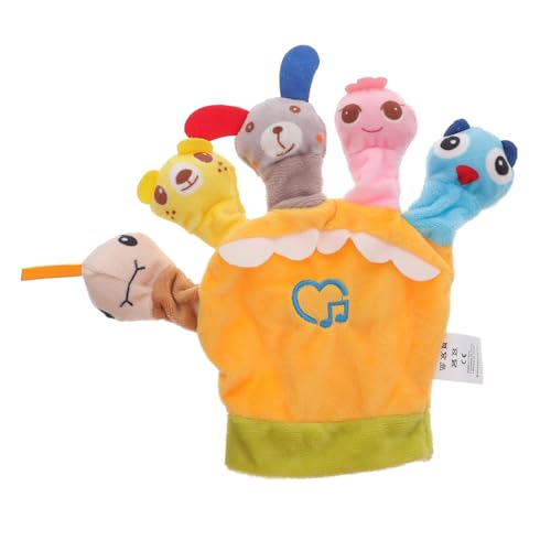 TOBBOMEY Fingerpuppen Plüsch Tier mit Musik Eltern Junge Mädchen Interaktives Cartoon Handspielzeug für Kleinkinder Eltern Junge Mädchen Bindung Gelb TOBBOMEY Fingerpuppen Plüsch Tier mit Musik Eltern Junge Mädchen Interaktives Cartoon Handspielzeug für Kleinkinder Eltern Junge Mädchen Bindung Gelb von TOBBOMEY