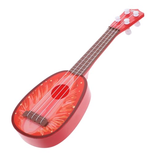 TOBBOMEY Für Kleinkinder Ukulele Spielzeuggitarrenspielzeug Kleinkind Ukulele Red Plastik von TOBBOMEY