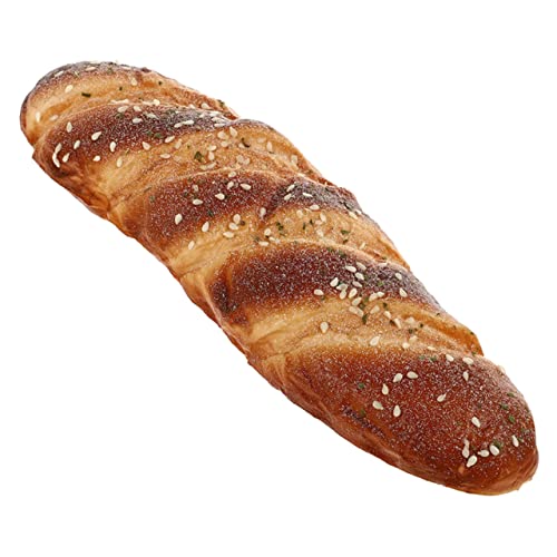 TOBBOMEY Gefälschte Brotverzierung Simulation Realistisches Lebensmittelbrot Künstlicher Brotlaib Essen Künstliche Lebensmittel-Requisiten Faux-Dessert-Modell Falsches Brot Pu Light Brown von TOBBOMEY