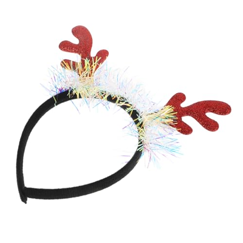 TOBBOMEY Geweih Stirnband Haarschmuck Für Den Urlaub Weihnachtshaarband Stirnband Mit Rentierohren Weihnachtsstirnband Für Erwachsene Weihnachtsstirnbänder Für Frauen Das Haustier von TOBBOMEY