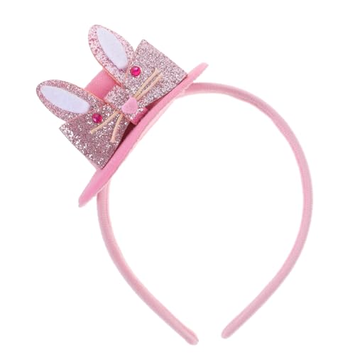 TOBBOMEY Häschen Stirnband Rosa Stirnband Stirnbänder Kopfband Make Up Stirnband Bekleidung Plüsch Schweineohr Aufblasbar Stirnband Kaninchen Cosplay Requisite Kaninchen von TOBBOMEY