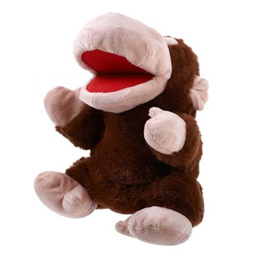 TOBBOMEY Handpuppe AFFE Plüsch Kuscheltier Beweglicher Mund Interaktives Lernspielzeug für Feinmotorik und Kommunikation TOBBOMEY Handpuppe AFFE Plüsch Kuscheltier Beweglicher Mund Interaktives Lernspielzeug für Feinmotorik und Kommunikation von TOBBOMEY