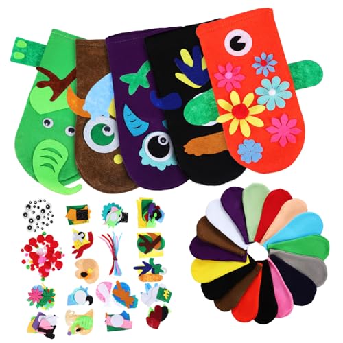 TOBBOMEY Handpuppen bastelset Filz DIY Cartoon Tierfiguren Pompoms Nähen Bastelkit für Puppenspiel Kasperletheater Kreativset TOBBOMEY Handpuppen bastelset Filz DIY Cartoon Tierfiguren Pompoms Nähen Bastelkit für Puppenspiel Kasperletheater Kreativset von TOBBOMEY