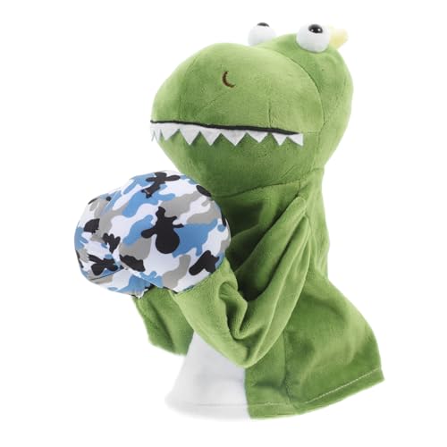 TOBBOMEY Handpuppenspielzeug Theater-Handpuppe Dinosaurier-Puppe Fingerpuppen Spielzeug Handschuhpuppenaufführung Handpuppe mit Geräuschen Cartoon-Tierpuppe Handpuppe Spielzeug Abs Green von TOBBOMEY