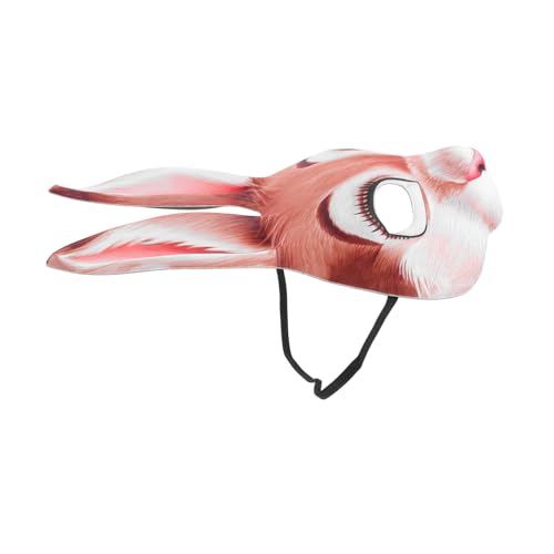 TOBBOMEY Hasenmaske Halloween-maske Tierische Partymasken Kaninchen-halbmaske Maskerade Maske Frauen Hasen-maskerade-maske Hasenohren-maske Kaninchenmaske Maskentier Kawaii-maske Eva Yellow von TOBBOMEY