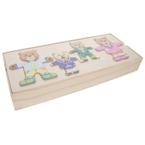 TOBBOMEY Holz Angkleidepuzzle für Pädagogisches Tierpuzzle aus Sicherem Holz Kreatives Lernspielzeug mit Bunten Tiermotiven Fördert Fantasie und Motorik für Jungen und Mädchen TOBBOMEY Holz Angkleidepuzzle für Pädagogisches Tierpuzzle aus Sicherem Holz Kreatives Lernspielzeug mit Bunten Tiermotiven Fördert Fantasie und Motorik für Jungen und Mädchen von TOBBOMEY