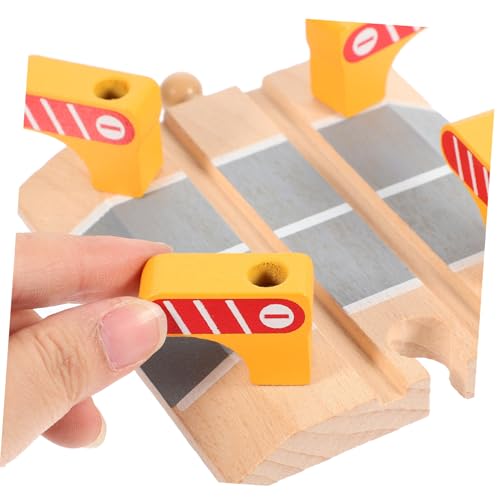 TOBBOMEY Holz Eisenbahn zubehör Bahnübergang Schranke Modell aus Holz Glatt Poliert Sicher für Feinmotorischer Kompatibel mit Holzeisenbahn Sets für Spielzimmer Garten TOBBOMEY Holz Eisenbahn zubehör Bahnübergang Schranke Modell aus Holz Glatt Poliert Sicher für Feinmotorischer Kompatibel mit Holzeisenbahn Sets für Spielzimmer Garten von TOBBOMEY