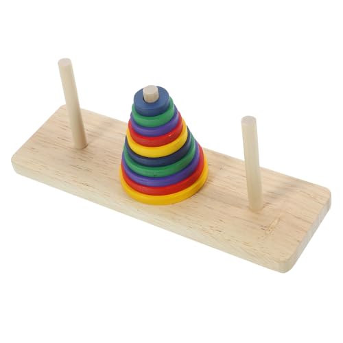 TOBBOMEY Holz Intelligenzspiel Turm von Hanoi Buntes Denkspiel für Erwachsene und Kreatives Puzzle Fördert Geistige Entwicklung Langlebig und Sicher Entspannendes Familienspiel TOBBOMEY Holz Intelligenzspiel Turm von Hanoi Buntes Denkspiel für Erwachsene und Kreatives Puzzle Fördert Geistige Entwicklung Langlebig und Sicher Entspannendes Familienspiel von TOBBOMEY