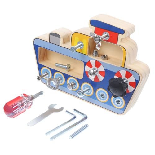 TOBBOMEY Holz Schraubbrett für Montessori Motorikspielzeug mit Schraubendreher Fördert Hand Auge Koordination Logisches Denken und Kreativität Geeignet als Lernspielzeug für Junge Mädchen TOBBOMEY Holz Schraubbrett für Montessori Motorikspielzeug mit Schraubendreher Fördert Hand Auge Koordination Logisches Denken und Kreativität Geeignet als Lernspielzeug für Junge Mädchen von TOBBOMEY