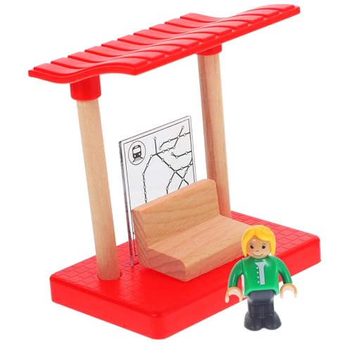 TOBBOMEY Holzeisenbahn Zubehör aus Holz Bahnhofsplattform für Sicher und Pädagogisch Fördert Feinmotorik und Fantasievolles Kompatibel mit Holzschienen TOBBOMEY Holzeisenbahn Zubehör aus Holz Bahnhofsplattform für Sicher und Pädagogisch Fördert Feinmotorik und Fantasievolles Kompatibel mit Holzschienen von TOBBOMEY