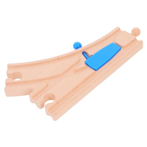 TOBBOMEY Holzschienen Blaue Weiche für Holzeisenbahn Sicherer Holzbahn Zubehör für Fördert Kreativität Feinmotorik und Handwerkliches Geschick Kompatibel mit Holzbahnsets TOBBOMEY Holzschienen Blaue Weiche für Holzeisenbahn Sicherer Holzbahn Zubehör für Fördert Kreativität Feinmotorik und Handwerkliches Geschick Kompatibel mit Holzbahnsets von TOBBOMEY
