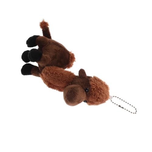 TOBBOMEY Kleiner Kamelanhänger Zubehör Tiere Teile Puppen Plüschpuppen Kameltiere Camel Schlüsselanhänger Plüsch Kamel Kamel Plüsch Kamelfigur Ornament PP Baumwolle Coffee von TOBBOMEY