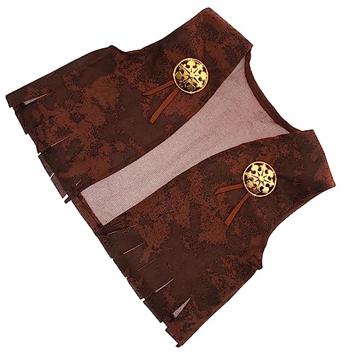 TOBBOMEY Kostüm für Party Kinder Halloween halloweenkostüme für Kinder Costume Jungenkleidung Halloween-Kostüme für Jungen Wild-West-Kostümzubehör für Kinder Kinderweste Gestrick Brown von TOBBOMEY