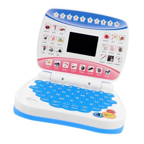 TOBBOMEY Lernlaptop für Tragbarer Interaktiver Spiel und Lerncomputer mit LED Display Musikfunktion für Vorschulkinder und Frühe Bildung Blau ohne Batterie TOBBOMEY Lernlaptop für Tragbarer Interaktiver Spiel und Lerncomputer mit LED Display Musikfunktion für Vorschulkinder und Frühe Bildung Blau ohne Batterie von TOBBOMEY