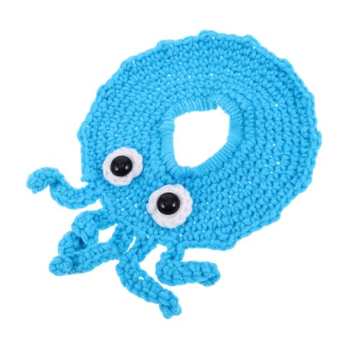 TOBBOMEY Linsendekorring kinderspielzeug Octopus Reisespielzeug für Babys Hochstuhl -Spiral-Hängekinderwagen Anfänger-Häkelpaket für Erwachsene Garn Blue von TOBBOMEY