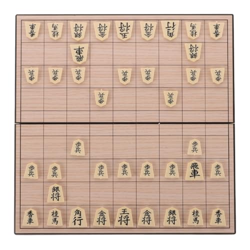 TOBBOMEY Magnetisches Japanisches Shogi-brettspielset Mit Klappbrett Und Klassischen Reisespielen Für Kinder Und Erwachsene Zum Spielen Zu Hause Und Für Reiseabenteuer von TOBBOMEY