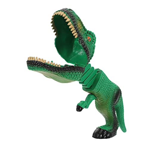 TOBBOMEY Manipulator-Clip Dinosaurier-greifer-Spielzeug Kleine Dino-Figur Dino-fingerpuppe Hai-badespielzeug Mini-tierfiguren Tiergreifer Hungrige Dino-greiferspielzeuge Plastik Green von TOBBOMEY