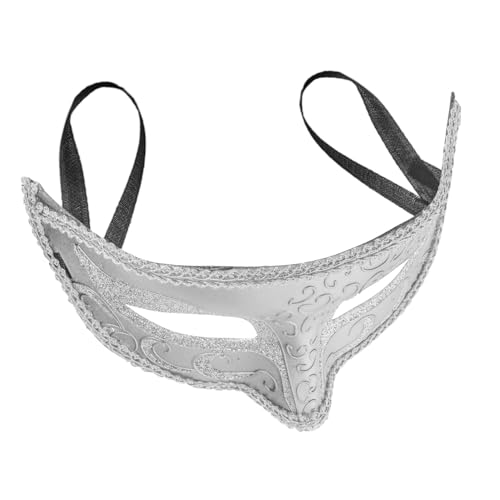 TOBBOMEY Maskerade-maske Frauen Maskieren Maskerade Maskenrequisiten Maske Reinigen Glückselige Maskerade Rote Maskerade Halloween-säuberungsmaske Halbmaske Gesicht Schmücken Silver Abs von TOBBOMEY