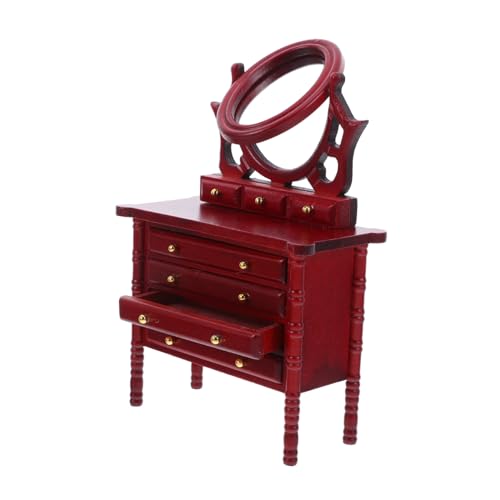 TOBBOMEY Maßstab Holz Kommode mit Spiegel und Praktische Aufbewahrung Authentisches Design für Puppenhaus Schlafzimmer Dekoration TOBBOMEY Maßstab Holz Kommode mit Spiegel und Praktische Aufbewahrung Authentisches Design für Puppenhaus Schlafzimmer Dekoration von TOBBOMEY