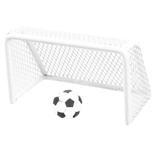 TOBBOMEY Miniatur Fußballtor Set mit Mini Fußball Stabiles Material Dekoratives Puppenhaus Zubehör Kreatives für Praktisches Mini Soccer Ball Modell TOBBOMEY Miniatur Fußballtor Set mit Mini Fußball Stabiles Material Dekoratives Puppenhaus Zubehör Kreatives für Praktisches Mini Soccer Ball Modell von TOBBOMEY