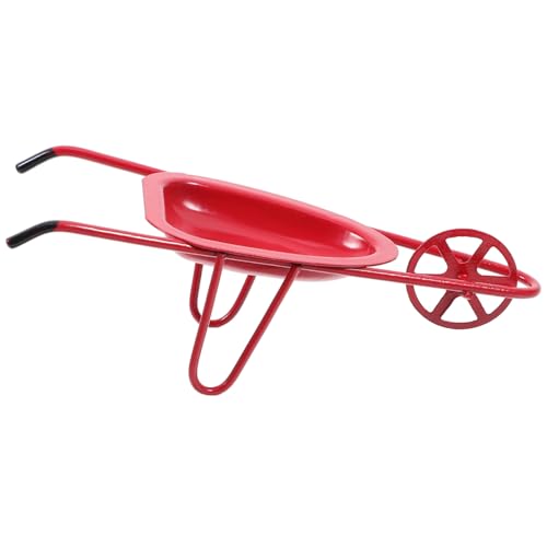 TOBBOMEY Miniatur Garten Schubkarre aus Langlebiges Miniatur Deko Modell für Puppenhaus Mikro Landschaft Blumen Topf Tisch Büro und Garten Dekoration Rot TOBBOMEY Miniatur Garten Schubkarre aus Langlebiges Miniatur Deko Modell für Puppenhaus Mikro Landschaft Blumen Topf Tisch Büro und Garten Dekoration Rot von TOBBOMEY