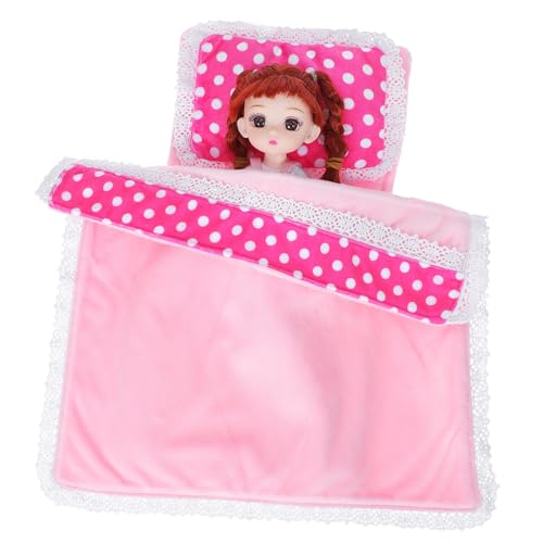 TOBBOMEY Miniatur Puppenhaus Bettwäsche mit Matratze Steppdecke und Kissen Weiches Flauschiges Mini Bett Zubehör für Puppenbett Schlafzimmer Charmantes Design für Kreatives Spiel TOBBOMEY Miniatur Puppenhaus Bettwäsche mit Matratze Steppdecke und Kissen Weiches Flauschiges Mini Bett Zubehör für Puppenbett Schlafzimmer Charmantes Design für Kreatives Spiel von TOBBOMEY