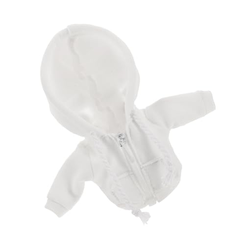 TOBBOMEY Miniatur Puppenkleidung Weißer Hoodie für Puppen Niedliche Vielseitige DIY Puppenhaus Kleidung Modische Mini Puppe Anzieh Zubehör für Kleine Puppen Geschenkidee TOBBOMEY Miniatur Puppenkleidung Weißer Hoodie für Puppen Niedliche Vielseitige DIY Puppenhaus Kleidung Modische Mini Puppe Anzieh Zubehör für Kleine Puppen Geschenkidee von TOBBOMEY