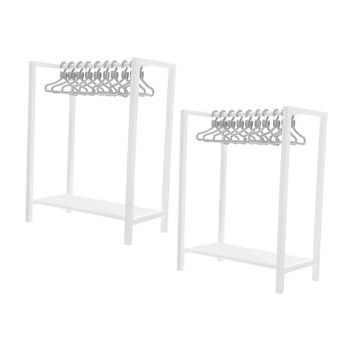 TOBBOMEY Miniatur Wäschegestell mit Kleiderbügeln Puppenkleider Organizer für Puppenhaus Doppelte Aufbewahrung Robustes Material Kreatives Spiel und Outfit Präsentation TOBBOMEY Miniatur Wäschegestell mit Kleiderbügeln Puppenkleider Organizer für Puppenhaus Doppelte Aufbewahrung Robustes Material Kreatives Spiel und Outfit Präsentation von TOBBOMEY
