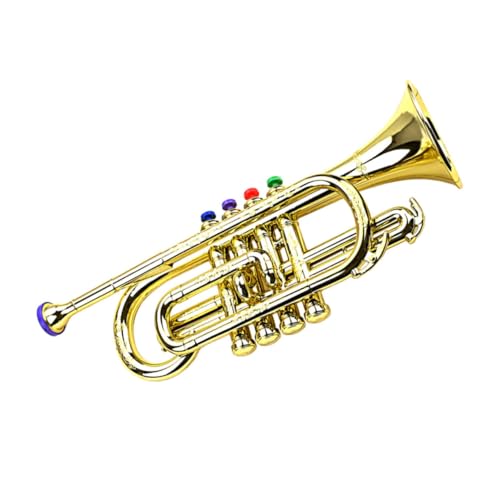 TOBBOMEY Musikinstrument Trompetenmodell aus Robustem für Pädagogisches Blasinstrument Frühes Lernspielzeug für Jungen und Mädchen zum Geburtstag TOBBOMEY Musikinstrument Trompetenmodell aus Robustem für Pädagogisches Blasinstrument Frühes Lernspielzeug für Jungen und Mädchen zum Geburtstag von TOBBOMEY