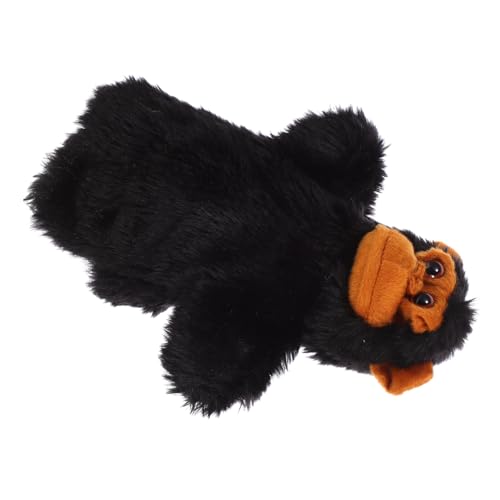 TOBBOMEY Orang-utan-tierhandpuppe Handpuppe Zum Geschichtenerzählen Tierpuppe Handpuppe Für Kinder Plüsch-handpuppen Handpuppen Für Babys Von 6-18 Monaten Bär Handpuppe Black Pp Baumwolle von TOBBOMEY