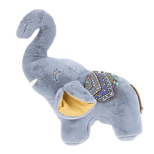 TOBBOMEY Plüschpuppe Elefantenspielzeug für Kleinkinder 1-3 Stofftiere Mini-Spielzeug adventsgeschenke Kinder pummeluff Kuscheltier Toy Plüschelefant Cartoon-Tierspielzeug PP Baumwolle Grey von TOBBOMEY